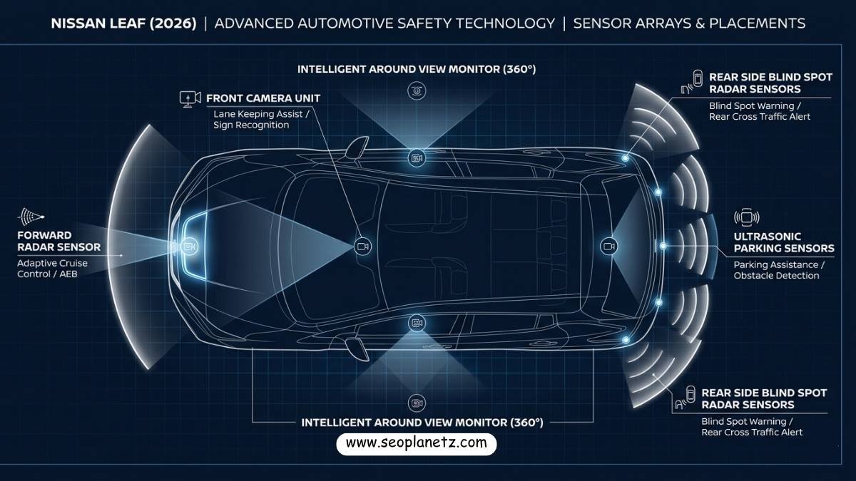 2026 Nissan Leaf ADAS sensor placement