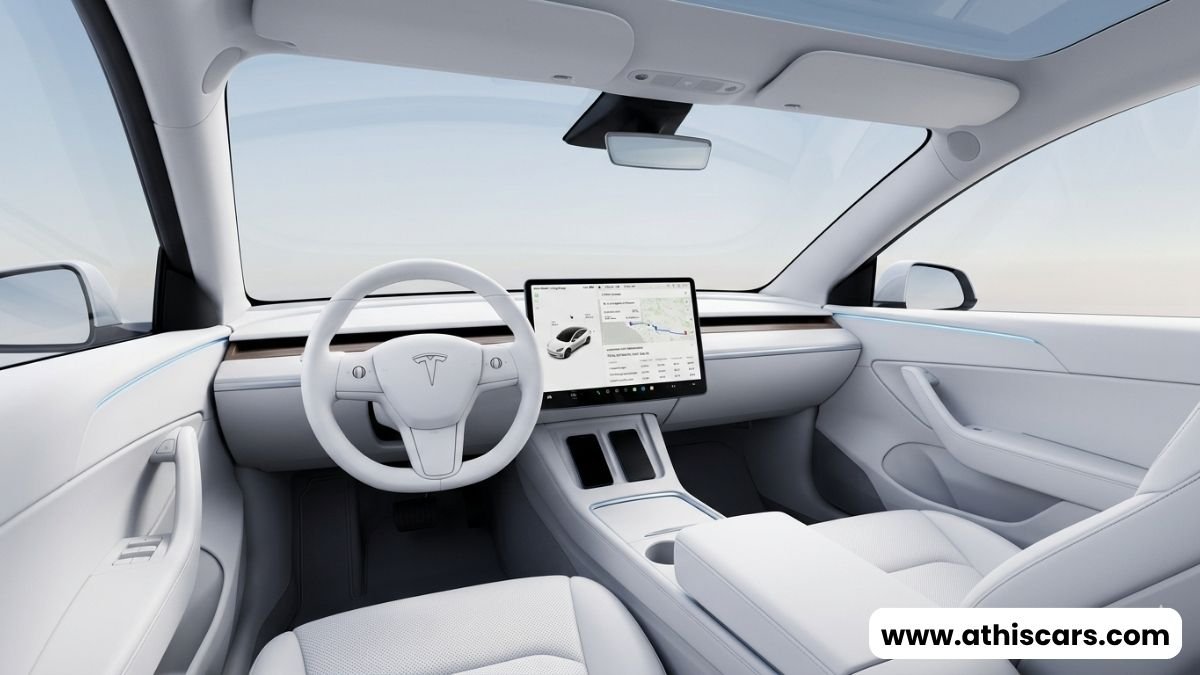 Tesla EV charging cost calculator on Model Y touchscreen