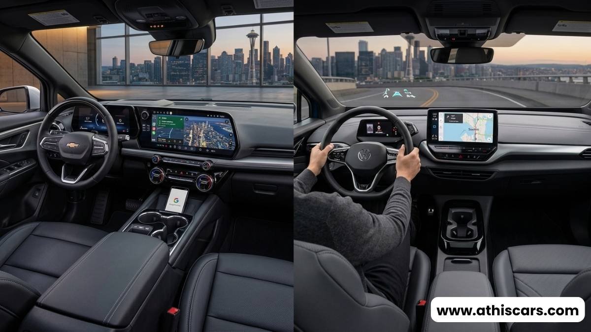 Tesla alternatives under $40k USA interior comparison